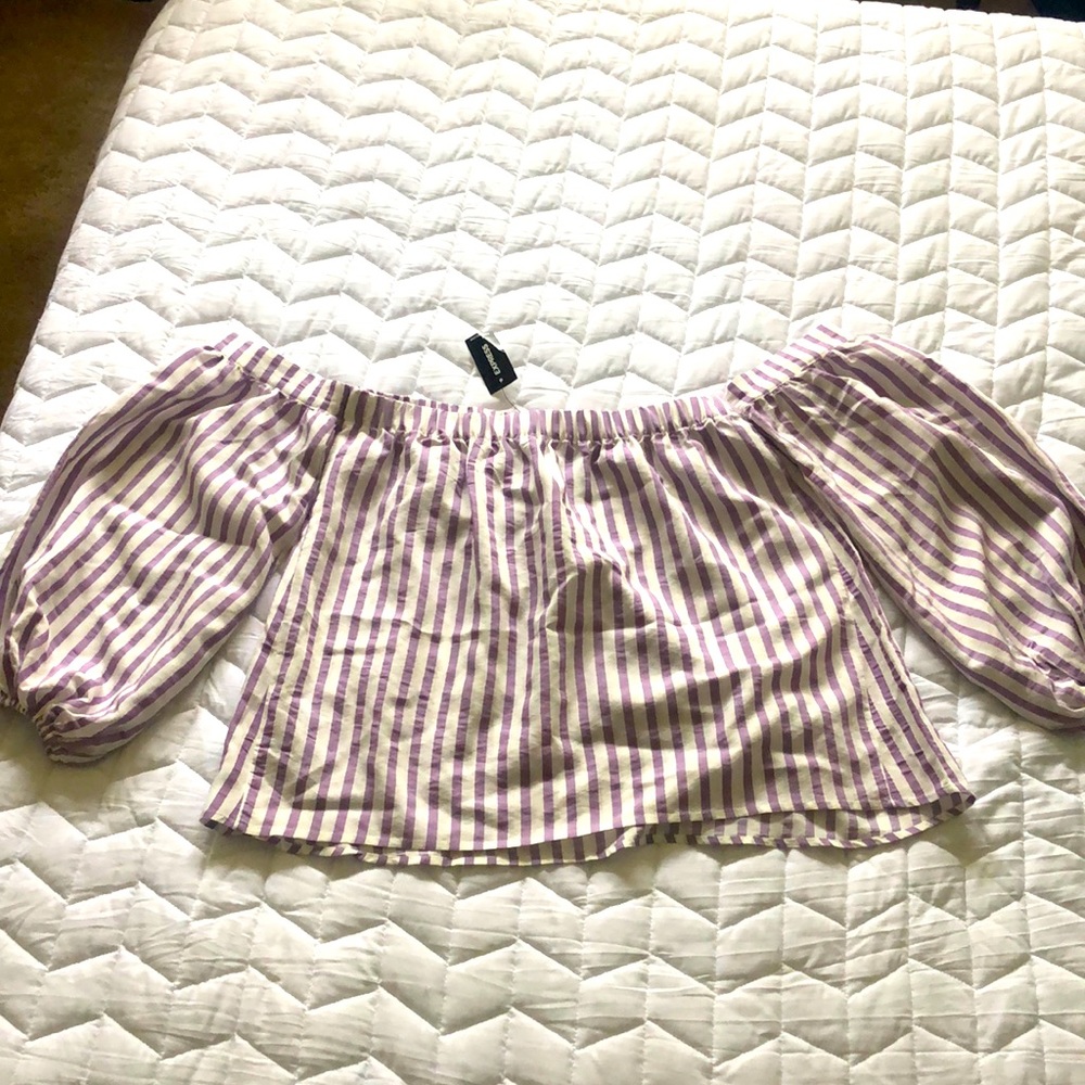 Off-the-Shoulder Striped Top